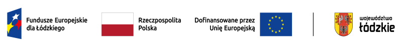 Grafika przedstawia logotyp Fundusze Europejskie dla Łódzkiego 2021-2027